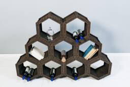 Honeycomb Hexagon Shelves, Loft Shelf, Geometric Shelves, Custom Bookcase, Housewarming Gift, Modular Shelving, Shelves - thumbnail 1