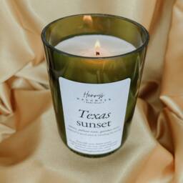 Texas Sunset - Grapefruit Mint Wine Bottle Candle - thumbnail 4