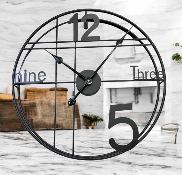 60cm - 23.6-Inch Super Silent Minimalist Modern Wall Clock, Large Handmade - image 1