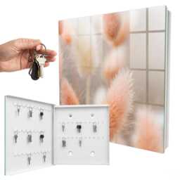 The Subtlety Of Nature Wall Mounted Key Cabinet, Beige Industrial Box, Minimalist Nature, For Lovers Peace And - thumbnail 2