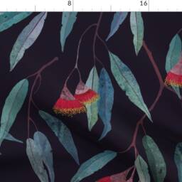 Eucalyptus Curtain Panel - Japanese Botanical Watercolor Custom Leaves & Flowers By Lavish_Season - thumbnail 4