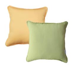 Quilted Pillow Cover - Yellow & Green - thumbnail 1