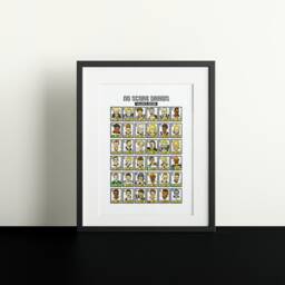Port Vale - No Score Draws Valiants Edition A3 Print Of 36 Hand-Drawn Panini-style Pvfc Legends Cheapskate Football Art - thumbnail 2
