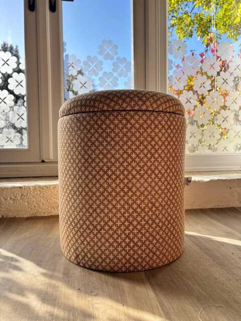 Zara Round Storage Footstool Dressing Table Stool Handmade - image 1