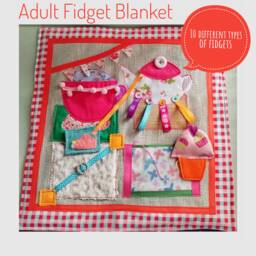 Personalised Dementia Gift Alzheimer's Fidget Blanket Gift For Dementia Patient Therapy Nana Residents Activities Teapot Senior Care Elderly - thumbnail 1
