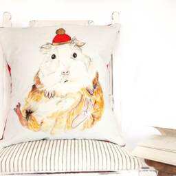 Guinea Pig Velvet Cushion Cover, Pillow - thumbnail 2