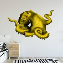 Octopus Decal - Tentacles Ocean Wall Mural Reusable Fabric Vwaq-Ocw2 - thumbnail 4