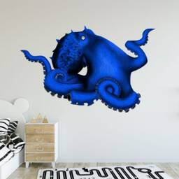 Octopus Decal - Tentacles Ocean Wall Mural Reusable Fabric Vwaq-Ocw2 - thumbnail 1