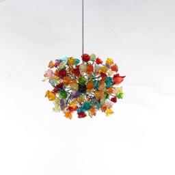 Hanging Pendant Lighting With Colorful Roses Flowers For Children Room, Or As A Bedside Light - thumbnail 2