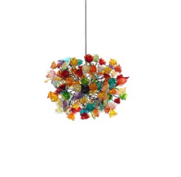 Hanging Pendant Lighting With Colorful Roses Flowers For Children Room, Or As A Bedside Light - thumbnail 1