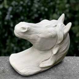 Stone Wall Head Horse Statue Concrete Sculpture Outdoor Animal Decoration Handmade Ornament Horse Lover Gift Yard Art - thumbnail 4