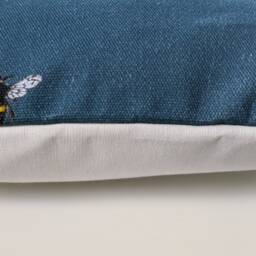 "Denim Blue Bumble Bee Cushion Cover 14"" 16"" 18"" 20"" 22"" 24" - thumbnail 2