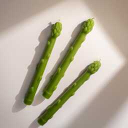 Asparagus Beeswax Candles, Taper Vegetable Home Decor, Food Gift For Friend, Table Shaped Candles - thumbnail 2