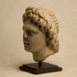 Head Of Alexander The Great, Reproduction, Handmade Classical Art, Sculpture, Gift For Historians - thumbnail 2
