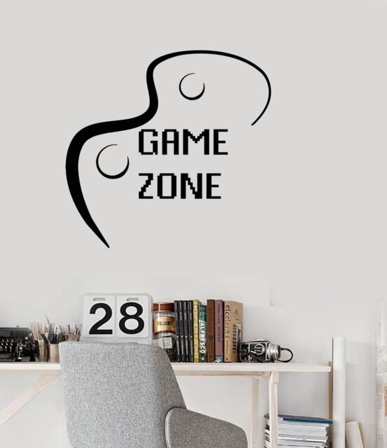 Wall Vinyl Decal Children's Room Decor Game Zone Computer Gaming Joysticks Decoration - #1109Di - image 1