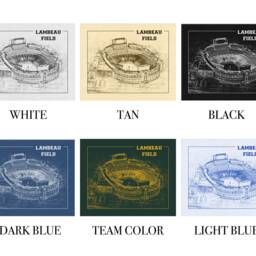 Vintage Lambeau Field Seating Chart Print Photo, Matte, Or Canvas - thumbnail 2