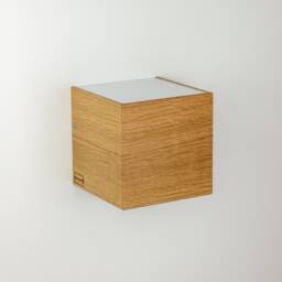 Wall Lamp Cube #1 Made Of Solid Oak