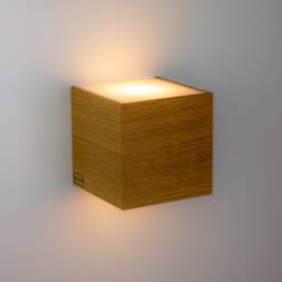 Wall Lamp Cube #1 Made Of Solid Oak - thumbnail 2