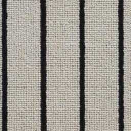 Beige With Black Stripe Wool Stair Runner Whipped Edge - thumbnail 2