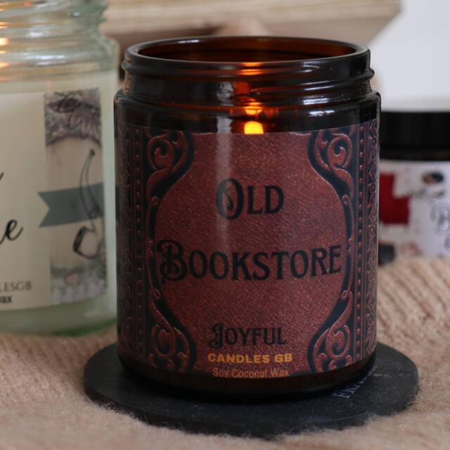 Handmade Vegan Soy Wax Scented Candle With Literary Vintage Bookstore Aroma - image 1