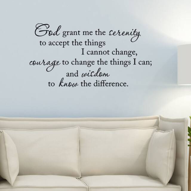 Vwaq The Serenity Prayer, God Grant Me The To Accept Things I Cannot Change Wall Decal Vwaq-1721 - image 1