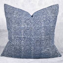 Hmong Indigo Batik Pillow Cover - Hill Tribe Ethnic Cushion - 20x20 - thumbnail 3
