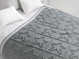 star Crochet Baby Blanket Bobble Nursery Throw, Custom Colors - thumbnail 1