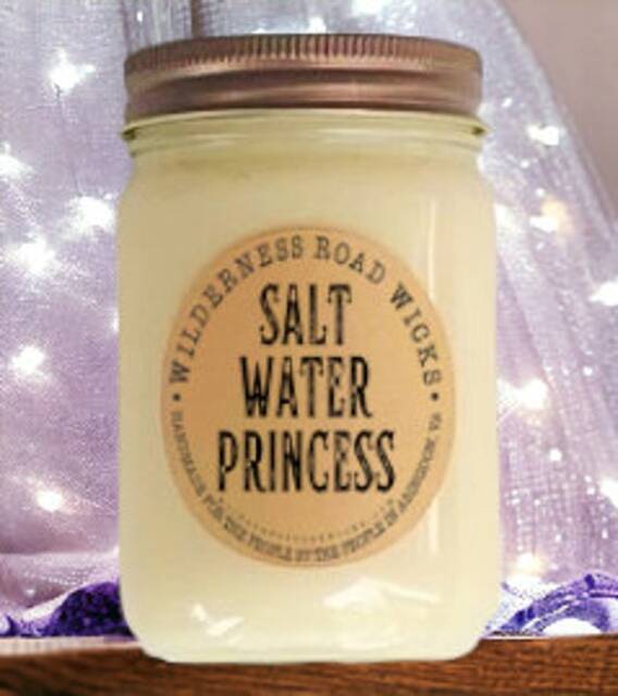 Salt Water Princess Soy Candle - Mermaid/Beach Scent Hand Poured