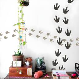 Dinosaur Footprint Wall Decals For Kids Bedroom, Placeable As Stickers The Way You Want/V2 - thumbnail 1