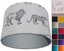 Safari Animal Lampshade Handmade African Savannah Print Light Shade