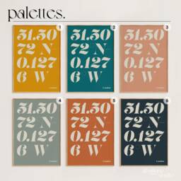 Custom Retro Coordinates Print Wall Art Where We Met Girlfriend 1st Anniversary Gifts Personalised Location Prints Gift For Her - thumbnail 3
