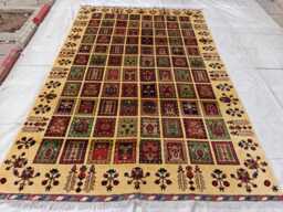 Handmade Afghan Wool Rug 10.3 X 6.8 Ft, Oriental Ayni Design - thumbnail 1