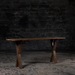 Reclaimed Wood Console Table Rustic Bleach Finish Entryway Table