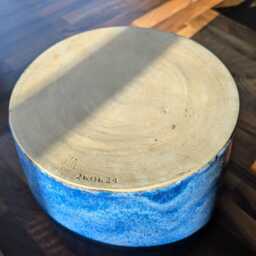 Large Blue Ceramic Plant Pot Handmade Planter, Garden Planter, Blue Planter - thumbnail 3