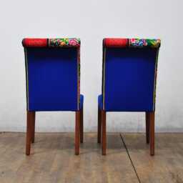 6 X Dining Chairs - Blue Rainbow - thumbnail 4