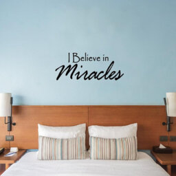 I Believe in Miracles Wall Decal Quote Vinyl Art Home Decor Letters Inspirational Christian Decals Vwaq - thumbnail 1