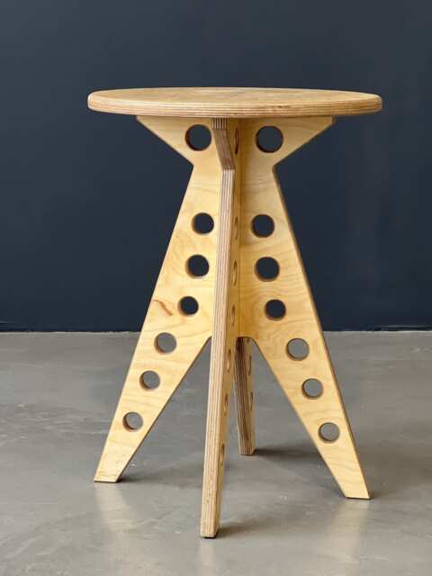 Handcrafted Wooden Stool - Versatile Designer Seating For Home, Office, & Studio Elegant Artisanal Furniture - image 1