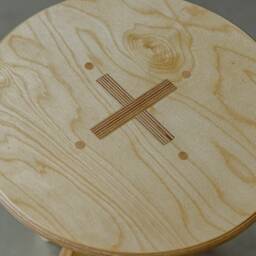 Handcrafted Wooden Stool - Versatile Designer Seating For Home, Office, & Studio Elegant Artisanal Furniture - thumbnail 3
