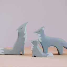 Wooden Wolf, Coyote, Wolf Family, Handmade Animal, Montessori Toys, Wild Animal, Waldorf Toy, Woodland Animal Toy - thumbnail 2