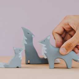 Wooden Wolf, Coyote, Wolf Family, Handmade Animal, Montessori Toys, Wild Animal, Waldorf Toy, Woodland Animal Toy - thumbnail 4