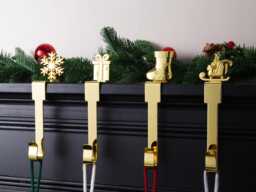 Christmas Stocking Holder, Hanger Hook, Mantle Fireplace Home Decor