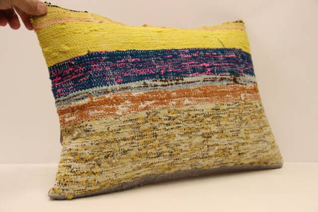 Vintage Turkish Kilim Pillow Accent Sofa Throw Pillows Home Decor 14x20 in - 35x50 cm Boho Pillow Cushion 4Bef-597 - image 1
