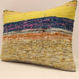 Vintage Turkish Kilim Pillow Accent Sofa Throw Pillows Home Decor 14x20 in - 35x50 cm Boho Pillow Cushion 4Bef-597 - thumbnail 3