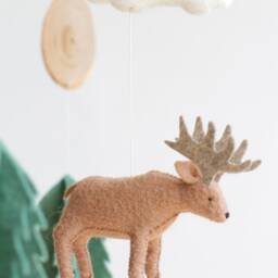 Woodland Baby Mobile, Pine Tree Owl Nursery Mobile - thumbnail 3