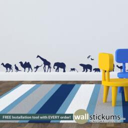 Safari Animals Wall Decal - Africa Vinyl Nursery Art Wd0221 - thumbnail 1