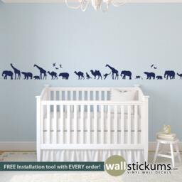 Safari Animals Wall Decal - Africa Vinyl Nursery Art Wd0221 - thumbnail 2