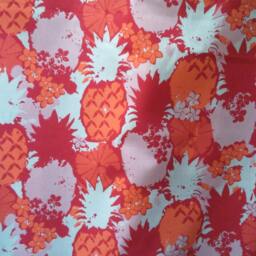 Curtain Panel White Pink Orange Pineapple Ananass Fruit Scandinavian Design Cafe Curtain Kitchen Valance , Runner Napkins Great Gift - thumbnail 3