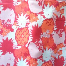 Curtain Panel White Pink Orange Pineapple Ananass Fruit Scandinavian Design Cafe Curtain Kitchen Valance , Runner Napkins Great Gift - thumbnail 2