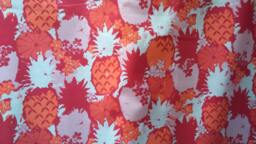 Curtain Panel White Pink Orange Pineapple Ananass Fruit Scandinavian Design Cafe Curtain Kitchen Valance , Runner Napkins Great Gift