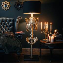 Skeleton Floor Lamp - Gothic Home Decor Handmade By The Blackened Teeth Ultimate Christmas Gift